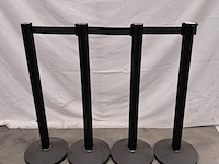 4x crowd control / afzetpaaltjes, showgear, showgear pro 2m, zwart - afbeelding 2 van  4