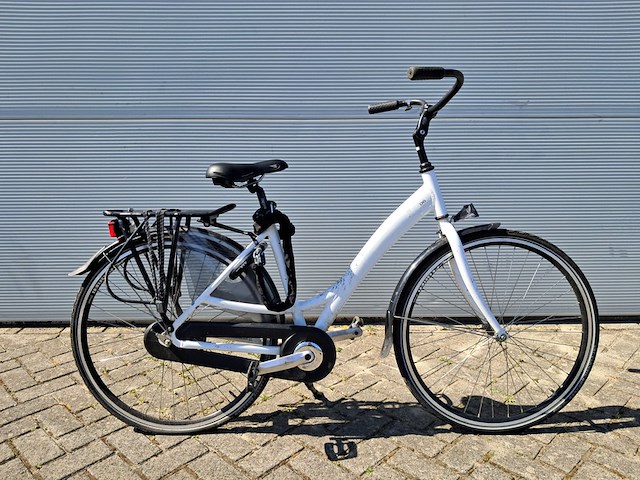 4x damesfiets, wit - afbeelding 6 van  9