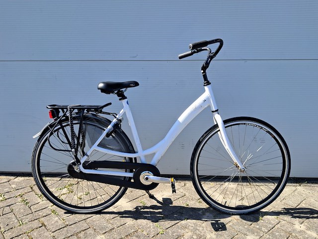 4x damesfiets, wit - afbeelding 6 van  9