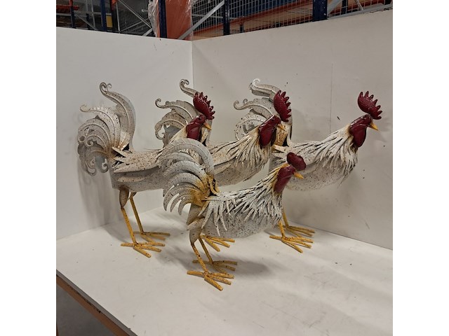 4x decoratie haan - afbeelding 1 van  13