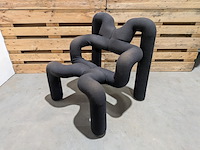 4x design stoel, varier, ekstrem, knit 009 black - afbeelding 1 van  5