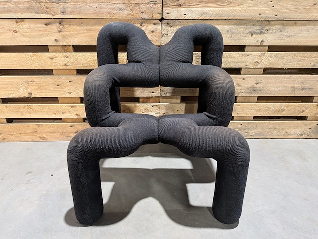 4x design stoel, varier, ekstrem, knit 009 black - afbeelding 2 van  5