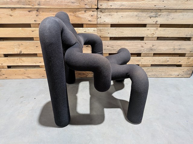 4x design stoel, varier, ekstrem, knit 009 black - afbeelding 3 van  5
