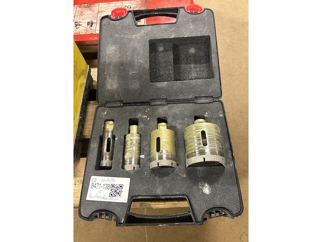 4x diamantboorkronen in koffer - afbeelding 1 van  4