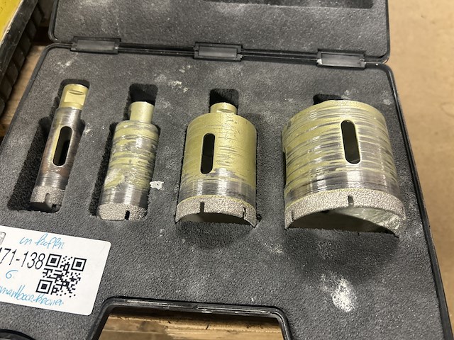 4x diamantboorkronen in koffer - afbeelding 2 van  4