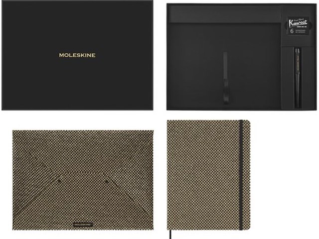 4x documentenmap moleskine, shine collection, goud/zwart - afbeelding 2 van  3