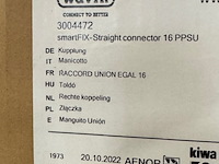 4x doos koppelingen en ijzerwaren, wavin, smartfix-straight connector 16 ppsu - afbeelding 3 van  3