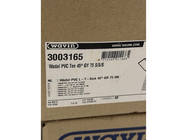 4x doos t-stuk, wavin wadal, 3003177 en 3003165 - afbeelding 4 van  4