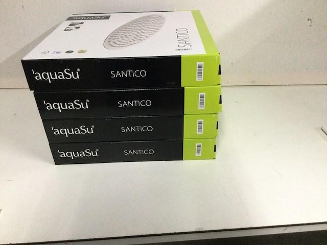 4x douchekop voor stortdouche doorsnee 40, aqua su, santico, chroom - afbeelding 1 van  3