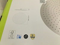 4x douchekop voor stortdouche doorsnee 40 cm. aqua su, santico, chroom - afbeelding 1 van  4