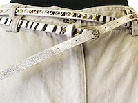 4x dozen dames leren riemen – lang en smal, panter / zebra print, diverse maten - afbeelding 3 van  3