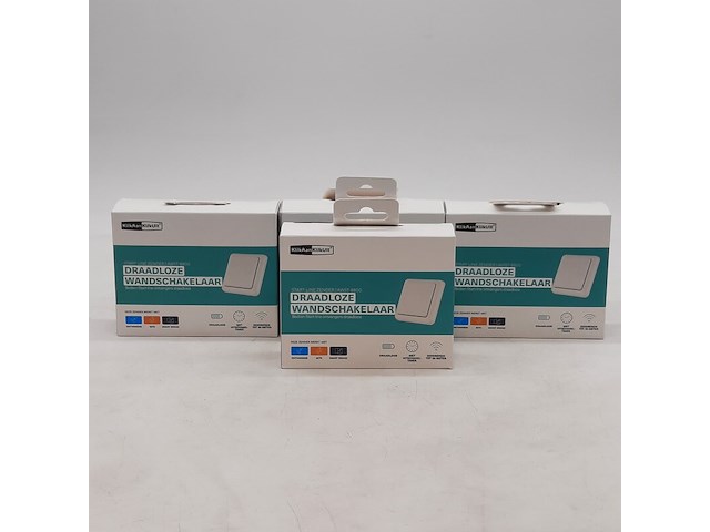 4x draadloze wandschakelaar, klikaanklikuit - afbeelding 1 van  4