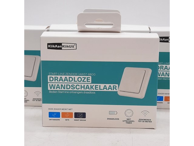 4x draadloze wandschakelaar, klikaanklikuit - afbeelding 2 van  4