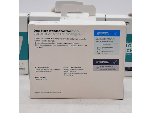 4x draadloze wandschakelaar, klikaanklikuit - afbeelding 3 van  4