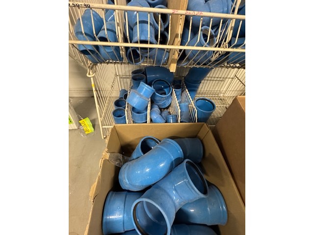 4x draadmand met pvc bochten en t-stukken, dykasono, blauw - afbeelding 2 van  10