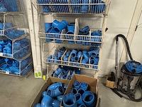 4x draadmand met pvc bochten en t-stukken, dykasono, blauw - afbeelding 1 van  10