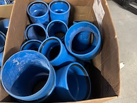 4x draadmand met pvc bochten en t-stukken, dykasono, blauw - afbeelding 3 van  10