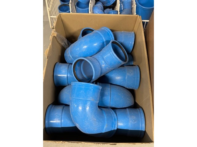 4x draadmand met pvc bochten en t-stukken, dykasono, blauw - afbeelding 4 van  10