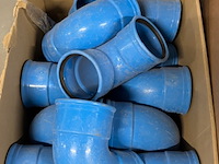 4x draadmand met pvc bochten en t-stukken, dykasono, blauw - afbeelding 4 van  10