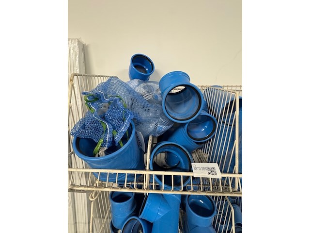 4x draadmand met pvc bochten en t-stukken, dykasono, blauw - afbeelding 5 van  10