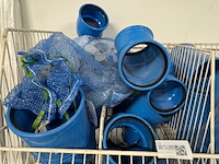 4x draadmand met pvc bochten en t-stukken, dykasono, blauw - afbeelding 5 van  10