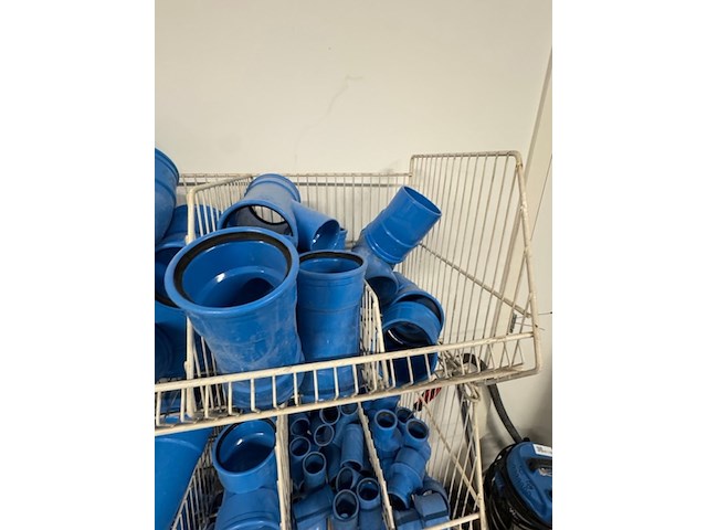 4x draadmand met pvc bochten en t-stukken, dykasono, blauw - afbeelding 6 van  10