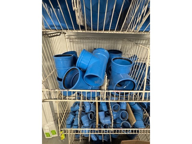 4x draadmand met pvc bochten en t-stukken, dykasono, blauw - afbeelding 7 van  10