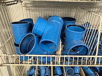 4x draadmand met pvc bochten en t-stukken, dykasono, blauw - afbeelding 7 van  10