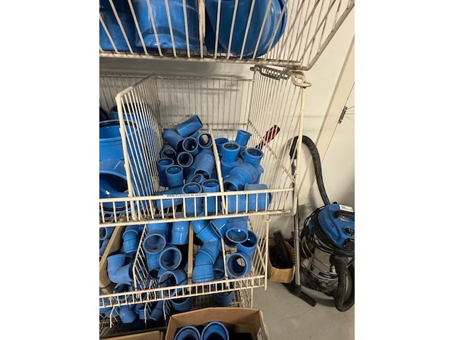 4x draadmand met pvc bochten en t-stukken, dykasono, blauw - afbeelding 8 van  10