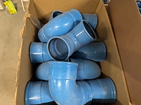 4x draadmand met pvc bochten en t-stukken, dykasono, blauw - afbeelding 10 van  10