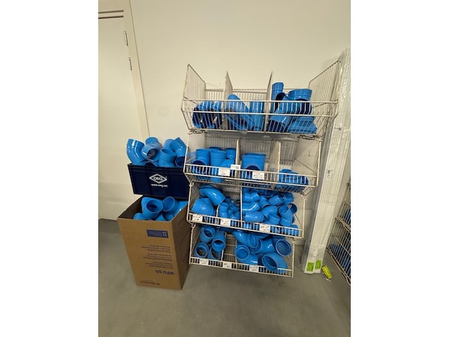 4x draadmand met pvc voor luchtbehandeling, wavin, blauw - afbeelding 1 van  10