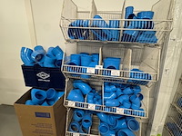 4x draadmand met pvc voor luchtbehandeling, wavin, blauw - afbeelding 1 van  10