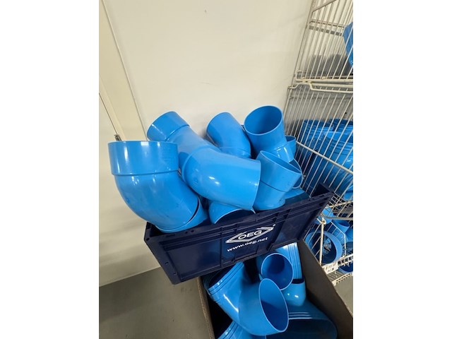 4x draadmand met pvc voor luchtbehandeling, wavin, blauw - afbeelding 3 van  10