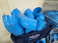 4x draadmand met pvc voor luchtbehandeling, wavin, blauw - afbeelding 3 van  10