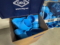 4x draadmand met pvc voor luchtbehandeling, wavin, blauw - afbeelding 4 van  10