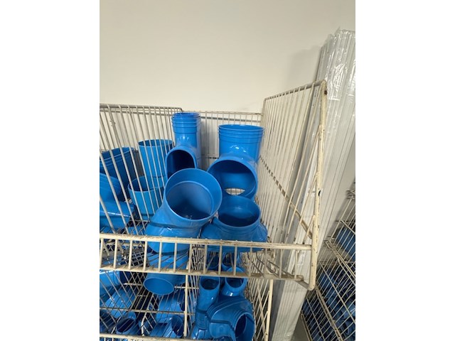 4x draadmand met pvc voor luchtbehandeling, wavin, blauw - afbeelding 8 van  10