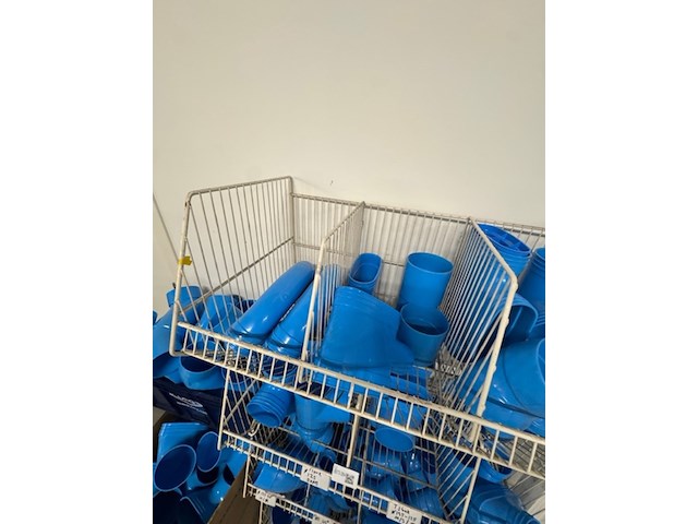 4x draadmand met pvc voor luchtbehandeling, wavin, blauw - afbeelding 9 van  10