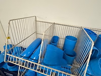 4x draadmand met pvc voor luchtbehandeling, wavin, blauw - afbeelding 9 van  10