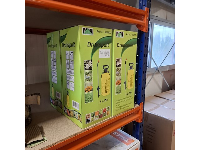 4x drukspuit, mm, 5 liter, geel - afbeelding 1 van  2