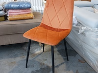 4x eetkamer stoel - ruit, bruin, 2025 - afbeelding 1 van  2