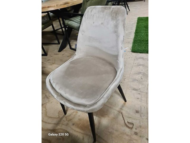 4x eetkamer stoel velvet, beige, 2025 - afbeelding 1 van  2