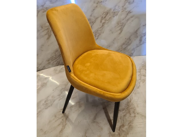 4x eetkamer stoel velvet, geel, 2025 - afbeelding 1 van  2