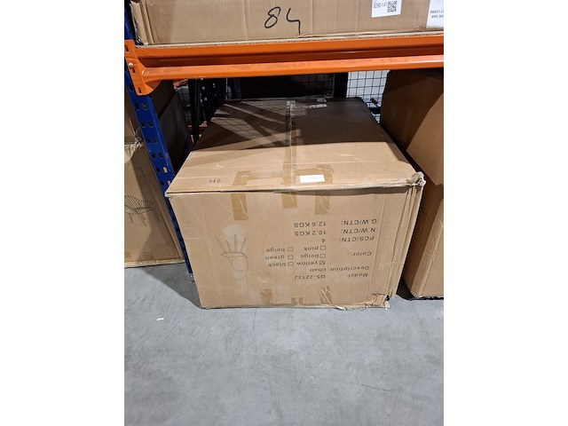 4x eetkamer stoel velvet, geel, 2025 - afbeelding 2 van  2