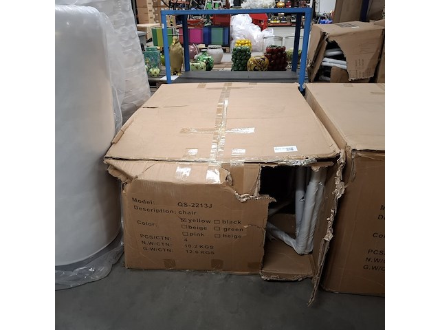 4x eetkamer stoel velvet, geel, 2025 - afbeelding 2 van  2