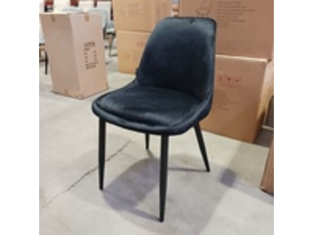 4x eetkamer stoel velvet, zwart, 2025 - afbeelding 1 van  4