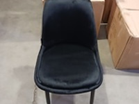 4x eetkamer stoel velvet, zwart, 2025 - afbeelding 3 van  4