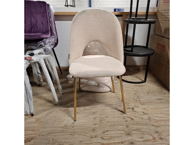 4x eetkamerstoel beige - afbeelding 2 van  3