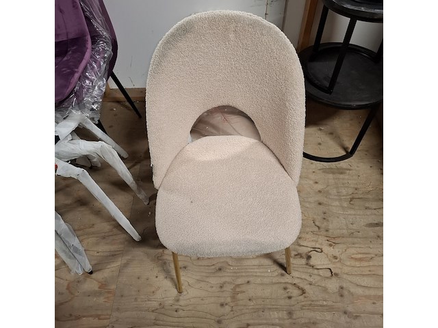 4x eetkamerstoel beige - afbeelding 3 van  3