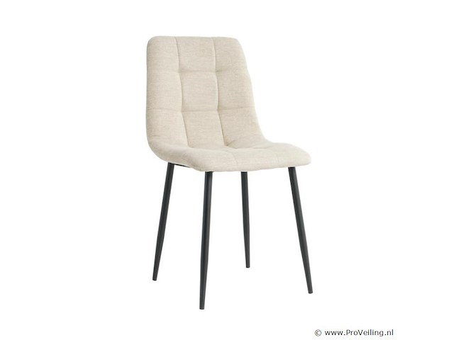 4x eetkamerstoel billy zonder arm - angus beige - afbeelding 1 van  4