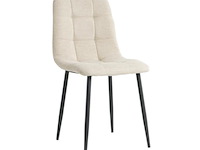 4x eetkamerstoel billy zonder arm - angus beige - afbeelding 1 van  4